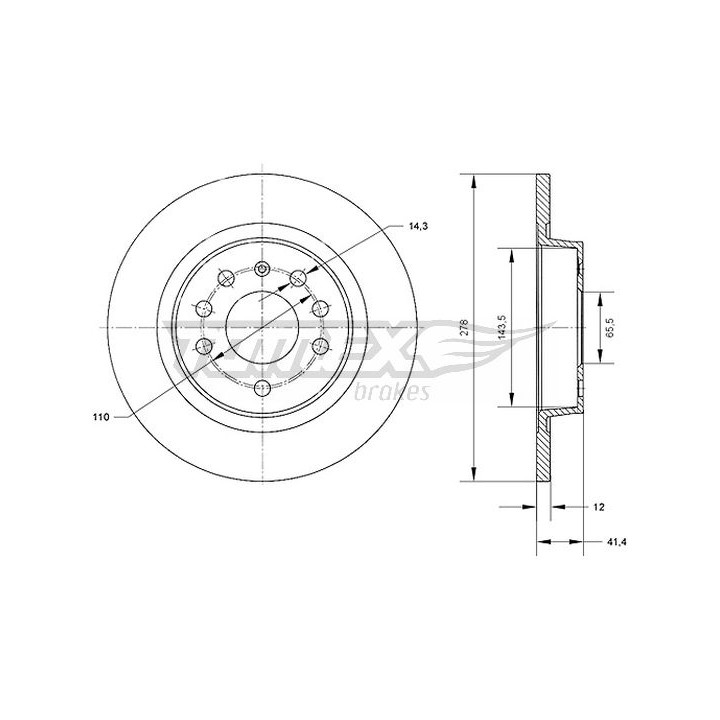 Tarcza hamulcowa TOMEX Brakes TX 70-81