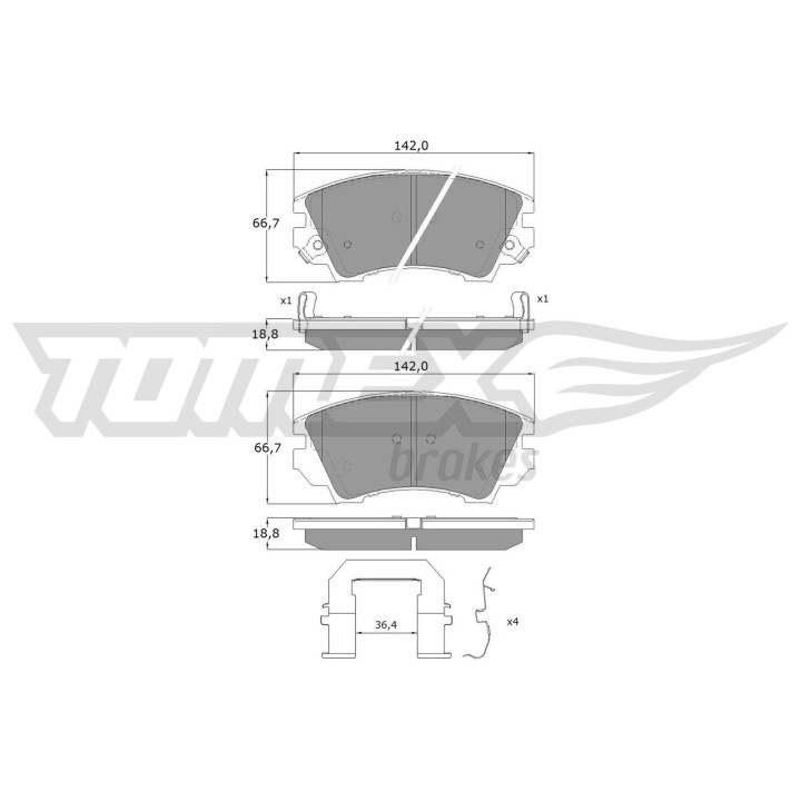 Klocki hamulcowe TOMEX Brakes TX 16-34