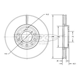 Tarcza hamulcowa TOMEX Brakes TX 71-30
