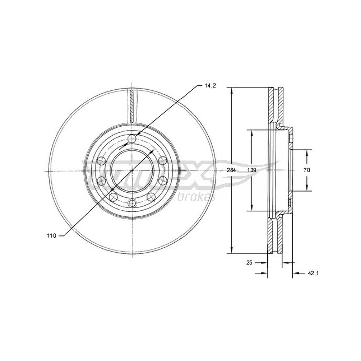 Tarcza hamulcowa TOMEX Brakes TX 71-30