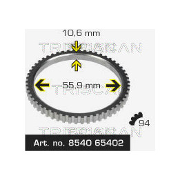 Pierścień czujnika ABS TRISCAN 8540 65402