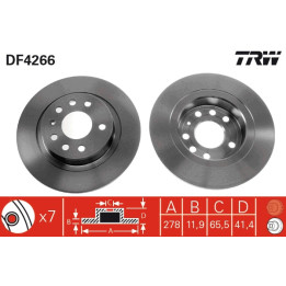 Tarcza hamulcowa TRW DF4266