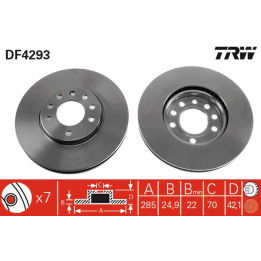 Tarcza hamulcowa TRW DF4293