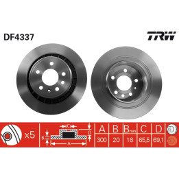 Tarcza hamulcowa TRW DF4337