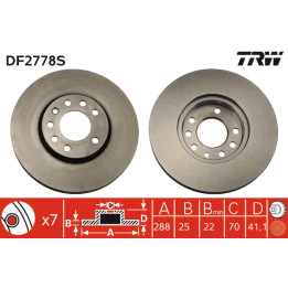 Tarcza hamulcowa TRW DF2778S