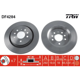 Tarcza hamulcowa TRW DF4284