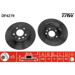 Tarcza hamulcowa TRW DF4279