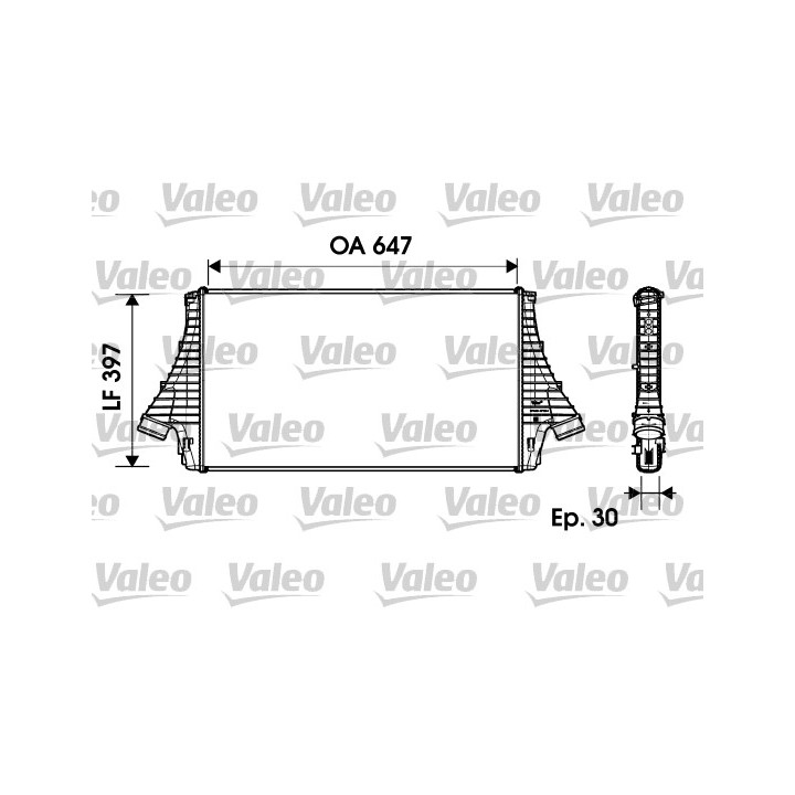 Chłodnica powietrza Intercooler VALEO 817729