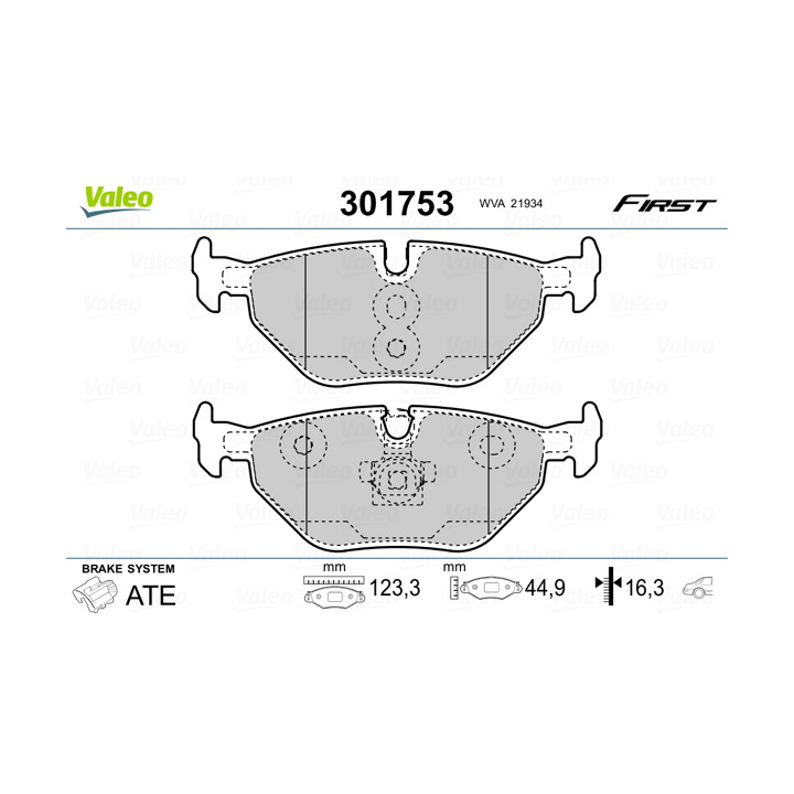 Klocki hamulcowe VALEO 301753