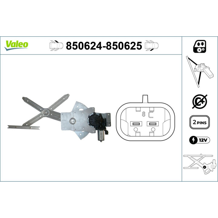 Podnośnik szyby VALEO 850624