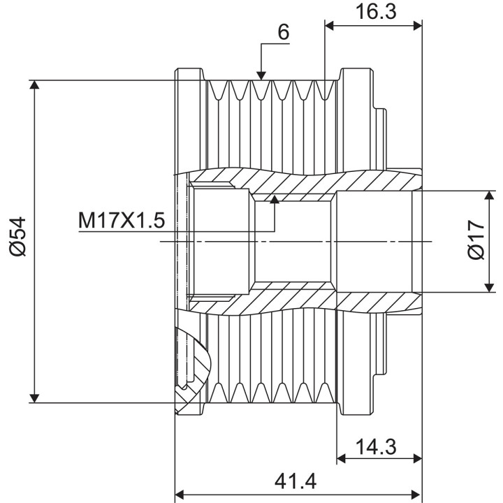 Sprzęgło jednokierunkowe alternatora VALEO 588045