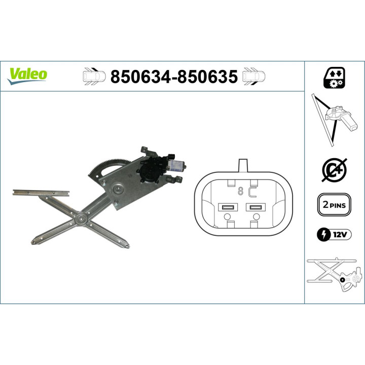 Podnośnik szyby VALEO 850634