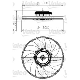 Wentylator chłodnicy silnika VALEO 696027