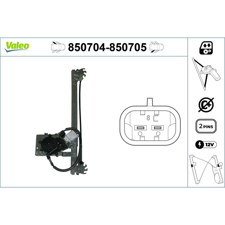 Podnośnik szyby VALEO 850704