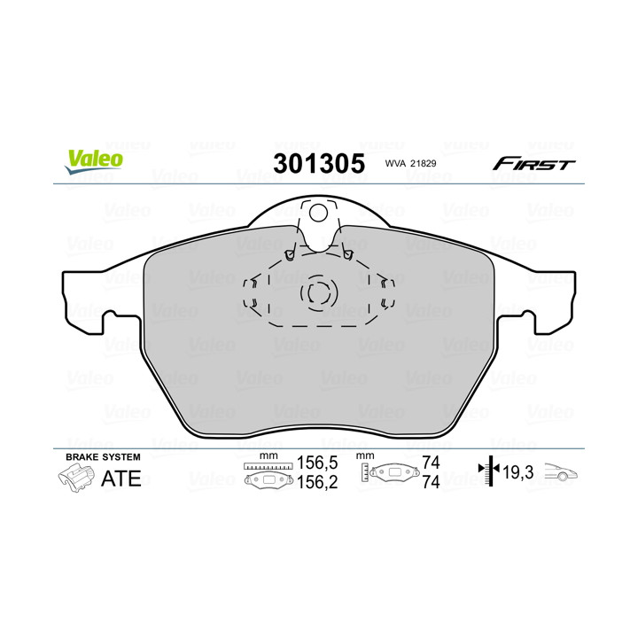 Klocki hamulcowe VALEO 301305