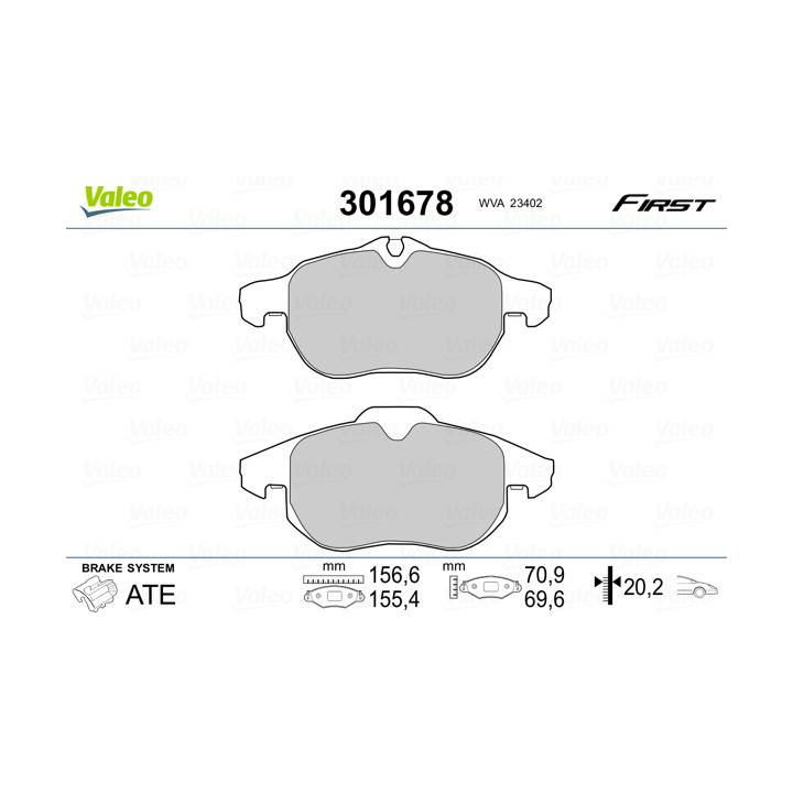 Klocki hamulcowe VALEO 301678