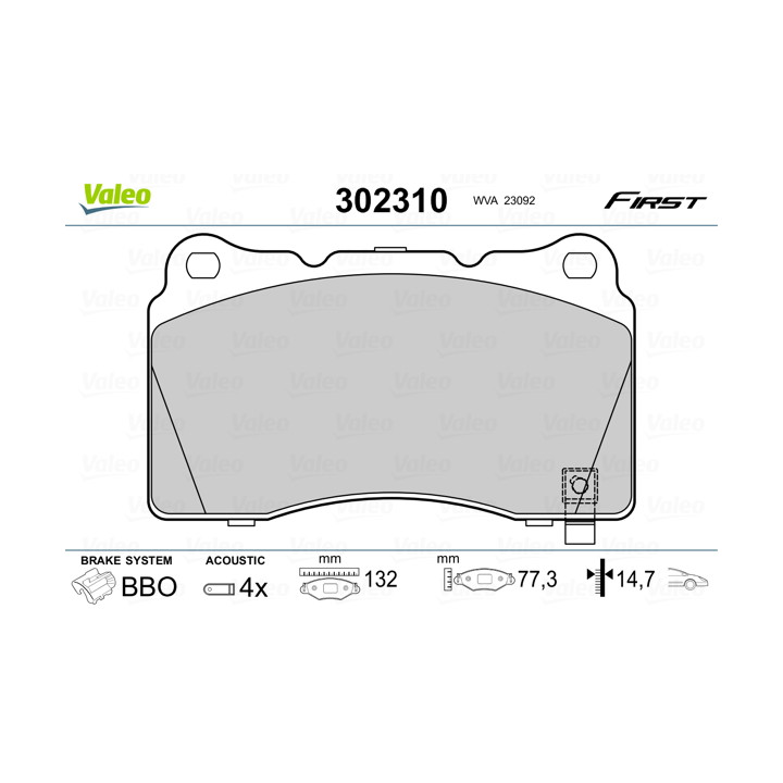 Klocki hamulcowe VALEO 302310