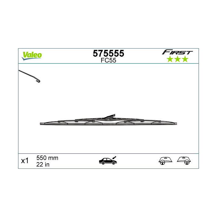 Pióro wycieraczki VALEO 575555