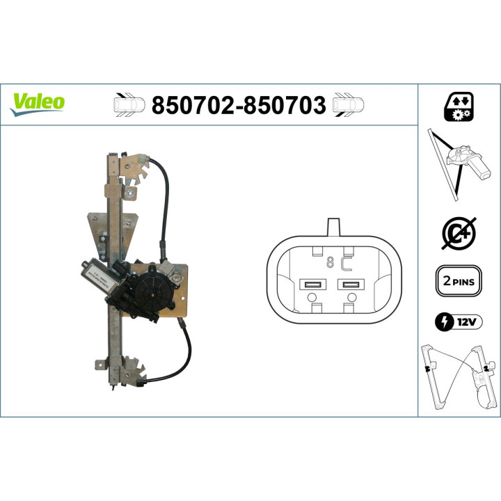 Podnośnik szyby VALEO 850702