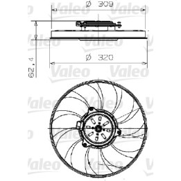 Wentylator chłodnicy silnika VALEO 696003