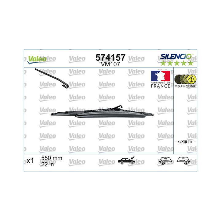 Pióro wycieraczki VALEO 574157