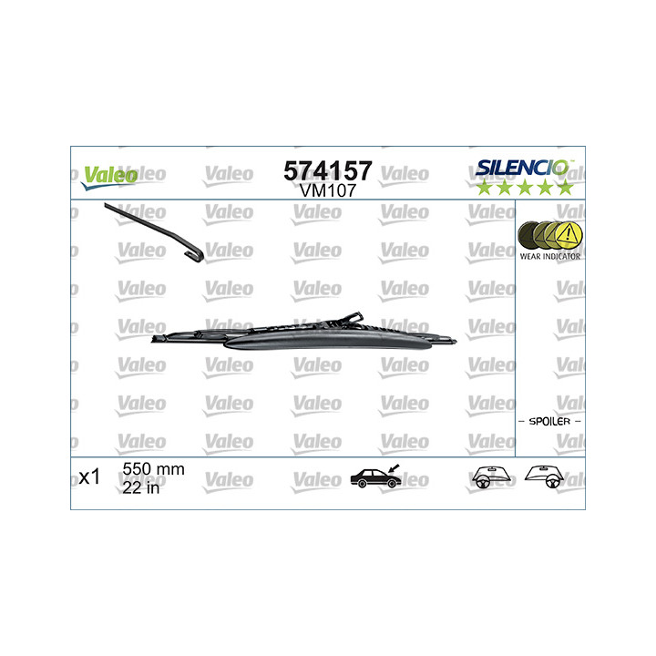 Pióro wycieraczki VALEO 574157