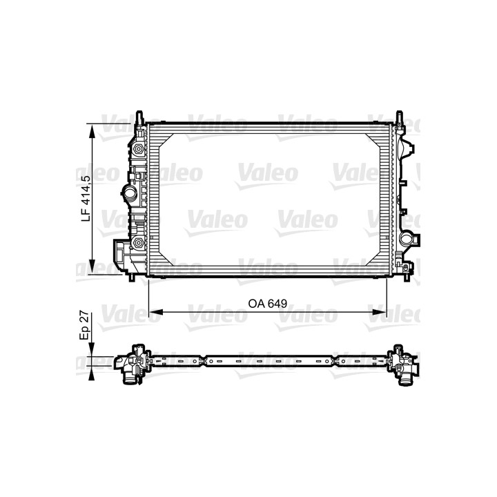 Chłodnica wody silnika VALEO 735086