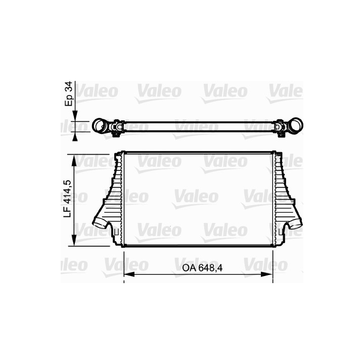 Chłodnica powietrza Intercooler VALEO 818818