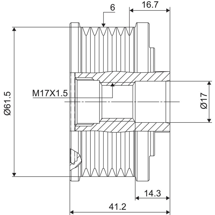 Sprzęgło jednokierunkowe alternatora VALEO 588009