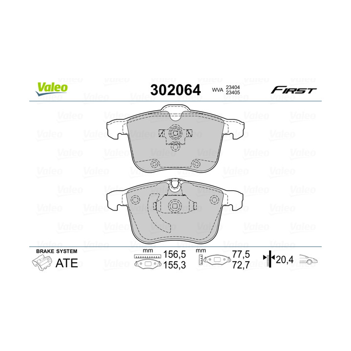 Klocki hamulcowe VALEO 302064