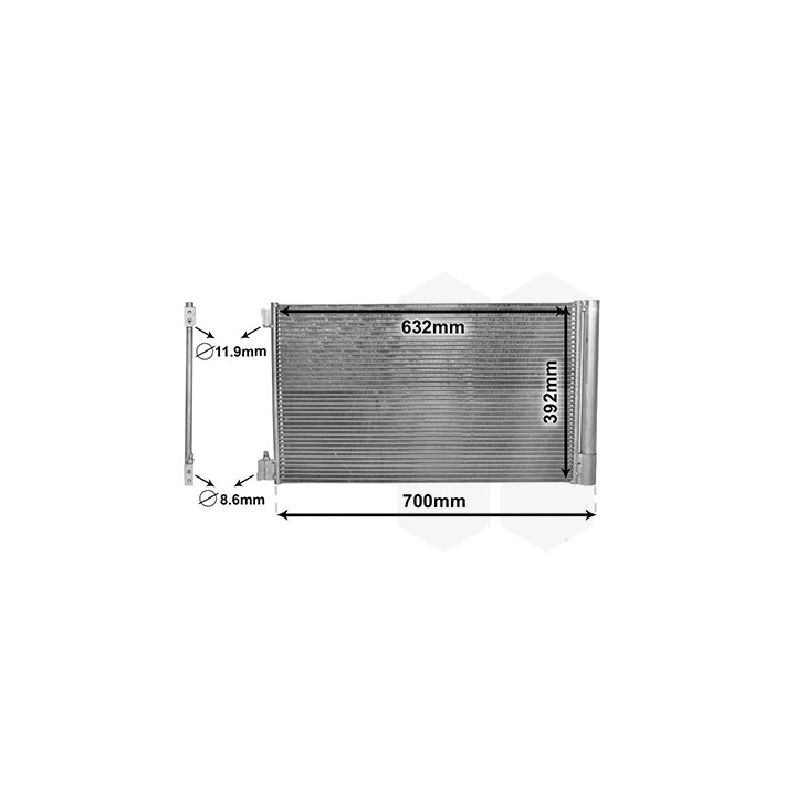 Skraplacz klimatyzacji VAN WEZEL 37005478