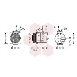 Sprężarka klimatyzacji VAN WEZEL 4700K054