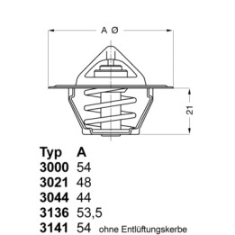 Termostat WAHLER 3021.88D50
