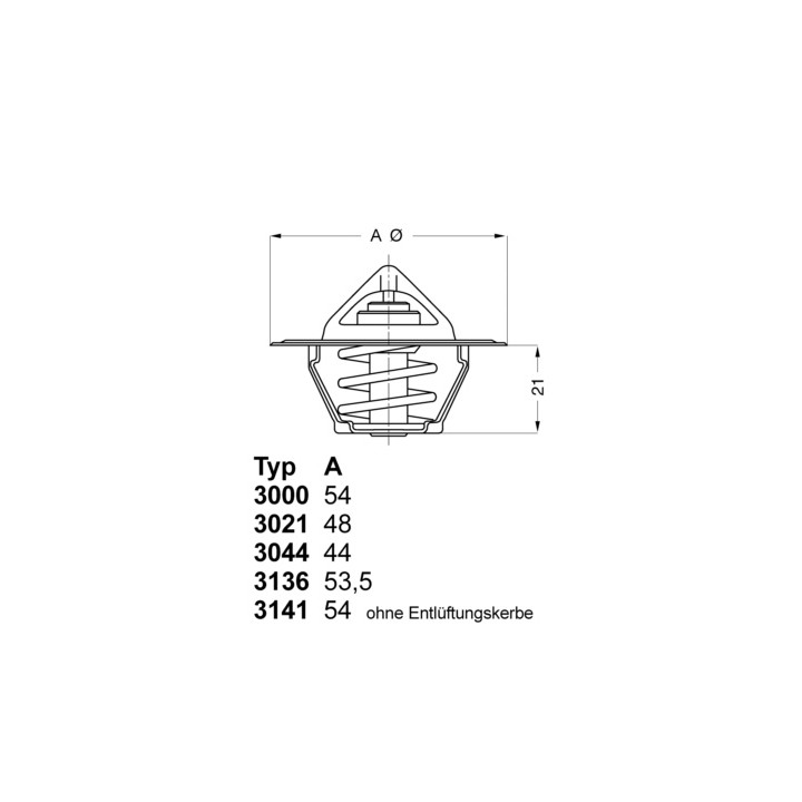 Termostat WAHLER 3021.88D50