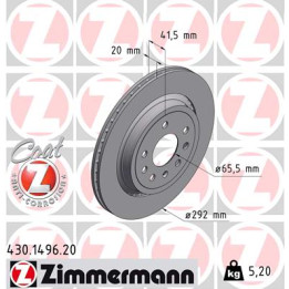 Tarcza hamulcowa ZIMMERMANN 430.1496.20