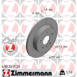 Tarcza hamulcowa ZIMMERMANN 430.2617.20