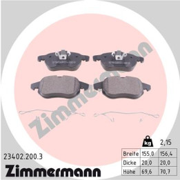 Klocki hamulcowe ZIMMERMANN 23402.200.3