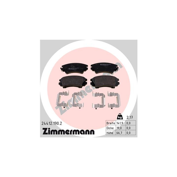 Klocki hamulcowe ZIMMERMANN 24412.190.2