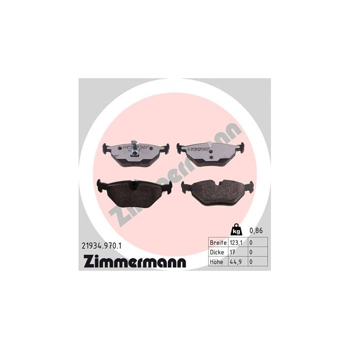 Klocki hamulcowe ZIMMERMANN 21934.970.1
