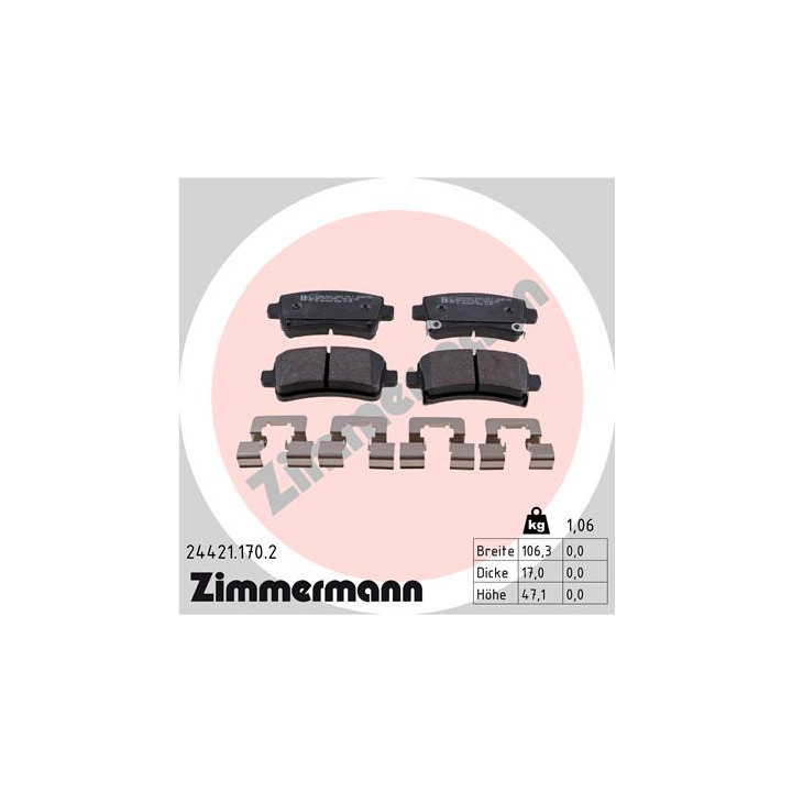 Klocki hamulcowe ZIMMERMANN 24421.170.2
