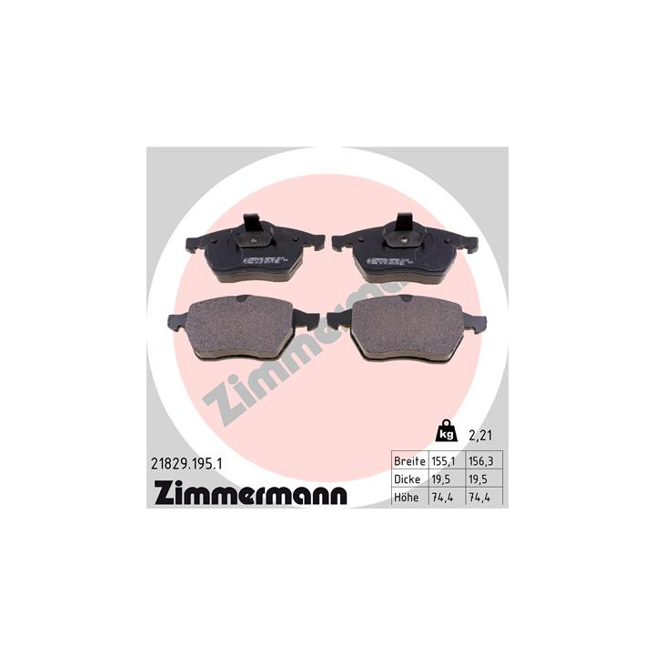 Klocki hamulcowe ZIMMERMANN 21829.195.1