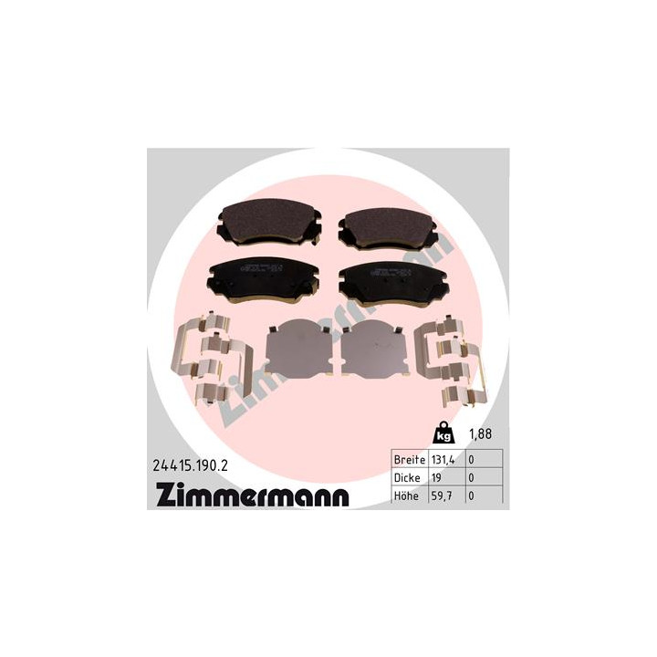Klocki hamulcowe ZIMMERMANN 24415.190.2