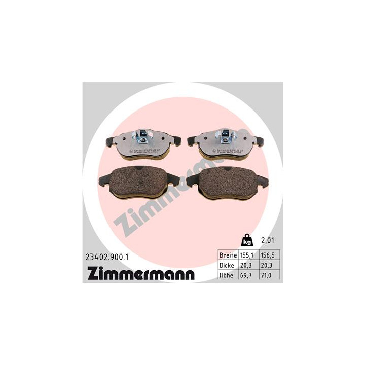 Klocki hamulcowe ZIMMERMANN 23402.900.1