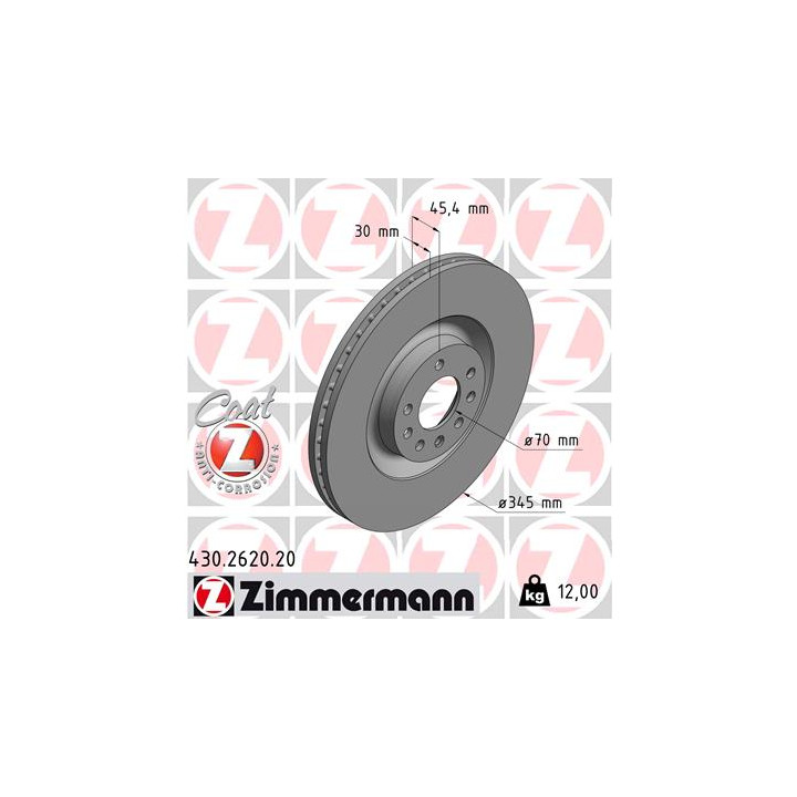Tarcza hamulcowa ZIMMERMANN 430.2620.20