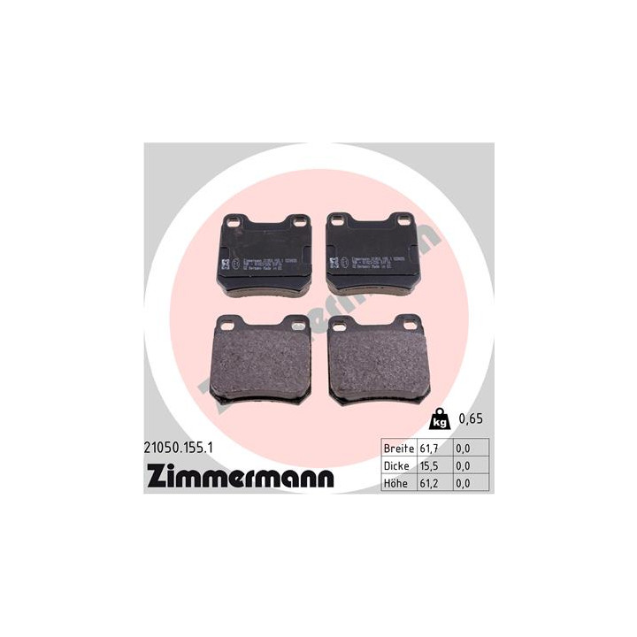 Klocki hamulcowe ZIMMERMANN 21050.155.1