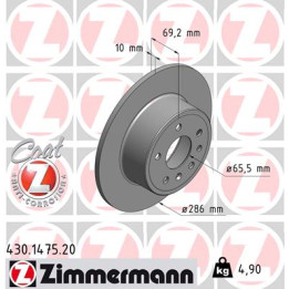 Tarcza hamulcowa ZIMMERMANN 430.1475.20