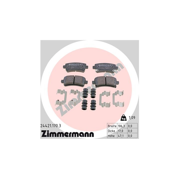 Klocki hamulcowe ZIMMERMANN 24421.170.3
