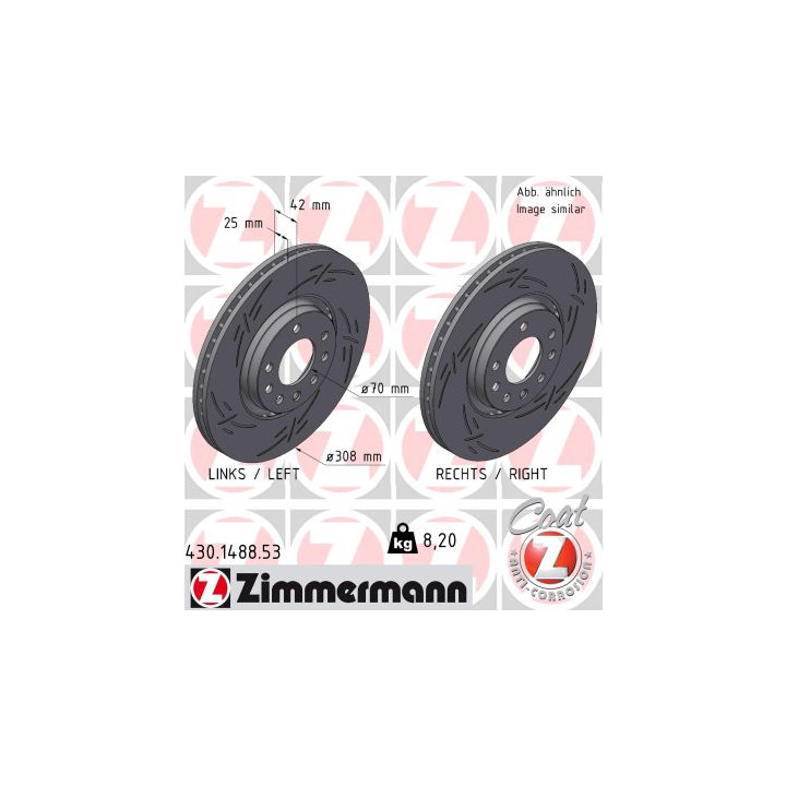 Tarcza hamulcowa ZIMMERMANN 430.1488.53
