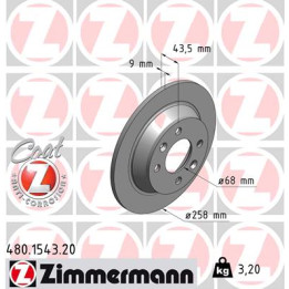 Tarcza hamulcowa ZIMMERMANN 480.1543.20