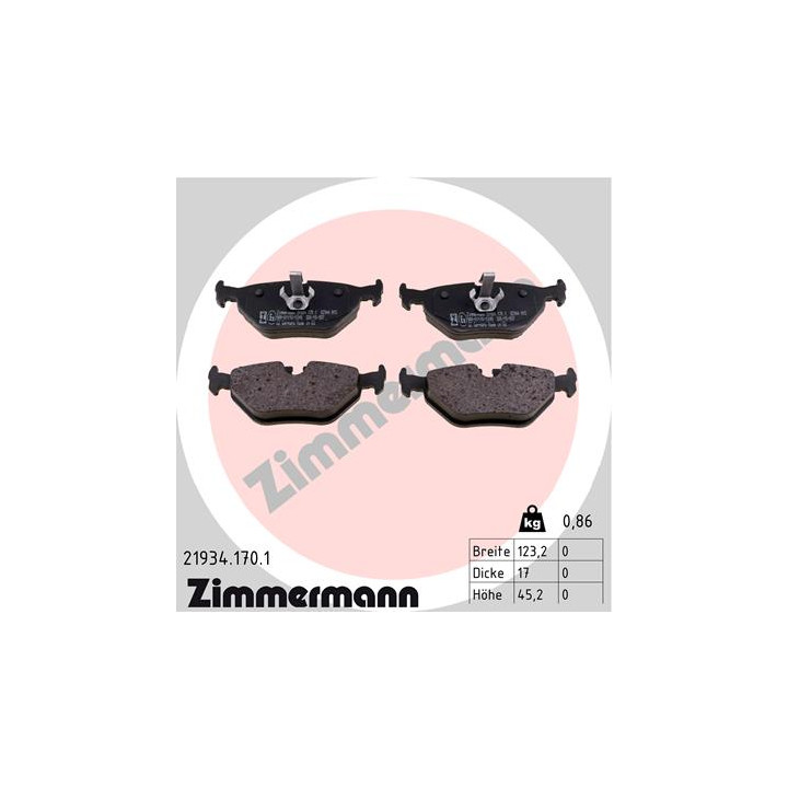 Klocki hamulcowe ZIMMERMANN 21934.170.1